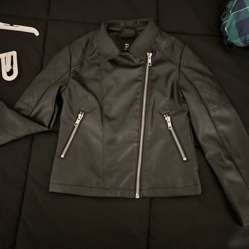 Toddler Leather Jacket 4/5 Black Great Condition